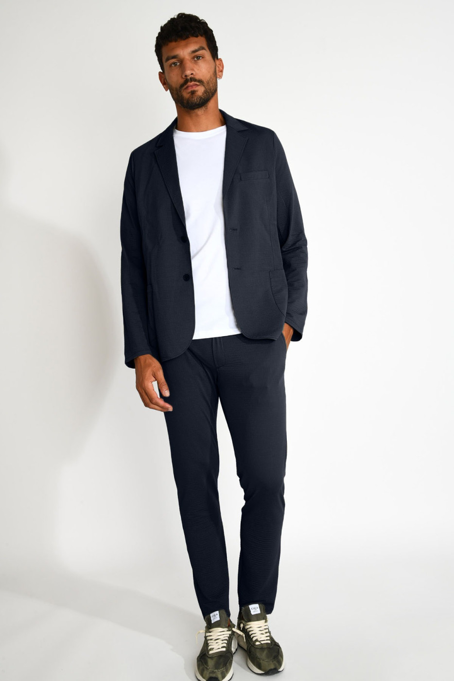 Veste de costume bleu marine technique NIKO TRIESTE - 6