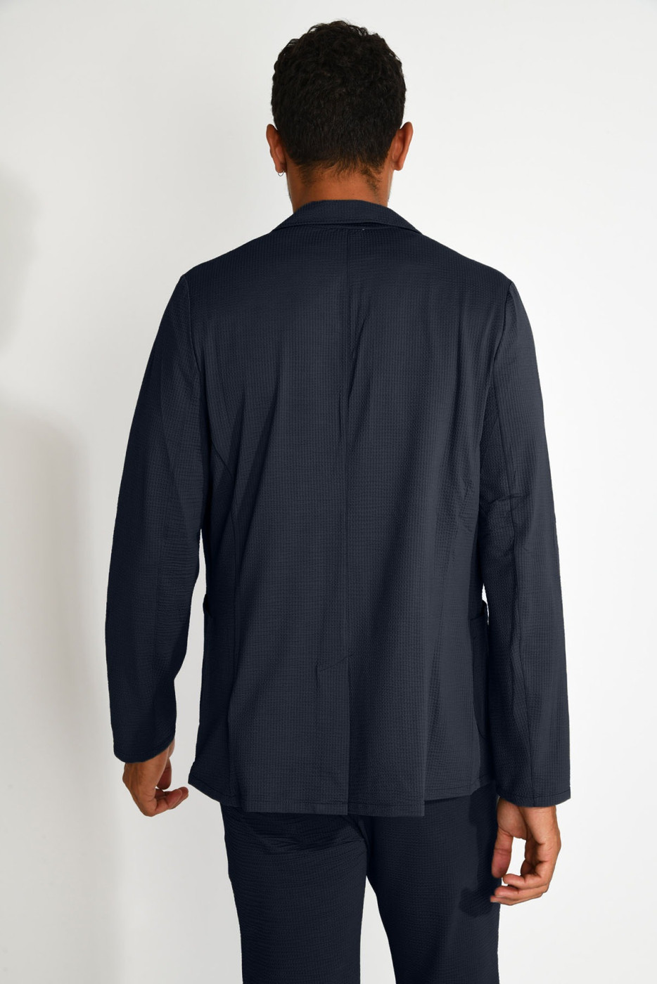 Veste de costume bleu marine technique NIKO TRIESTE - 5