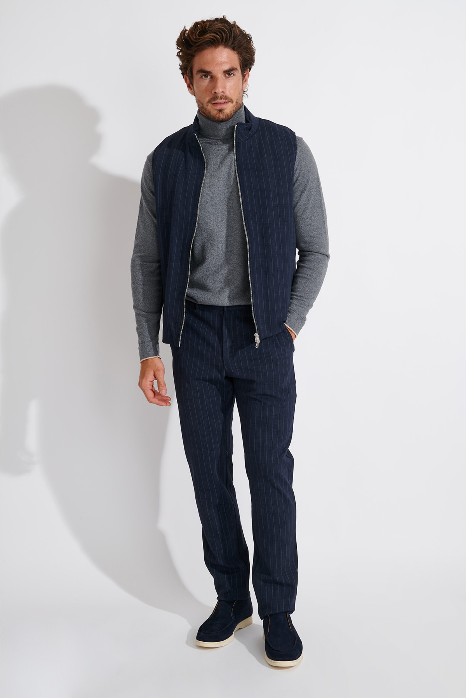 Pantalon chino marine SERGE SORENTO