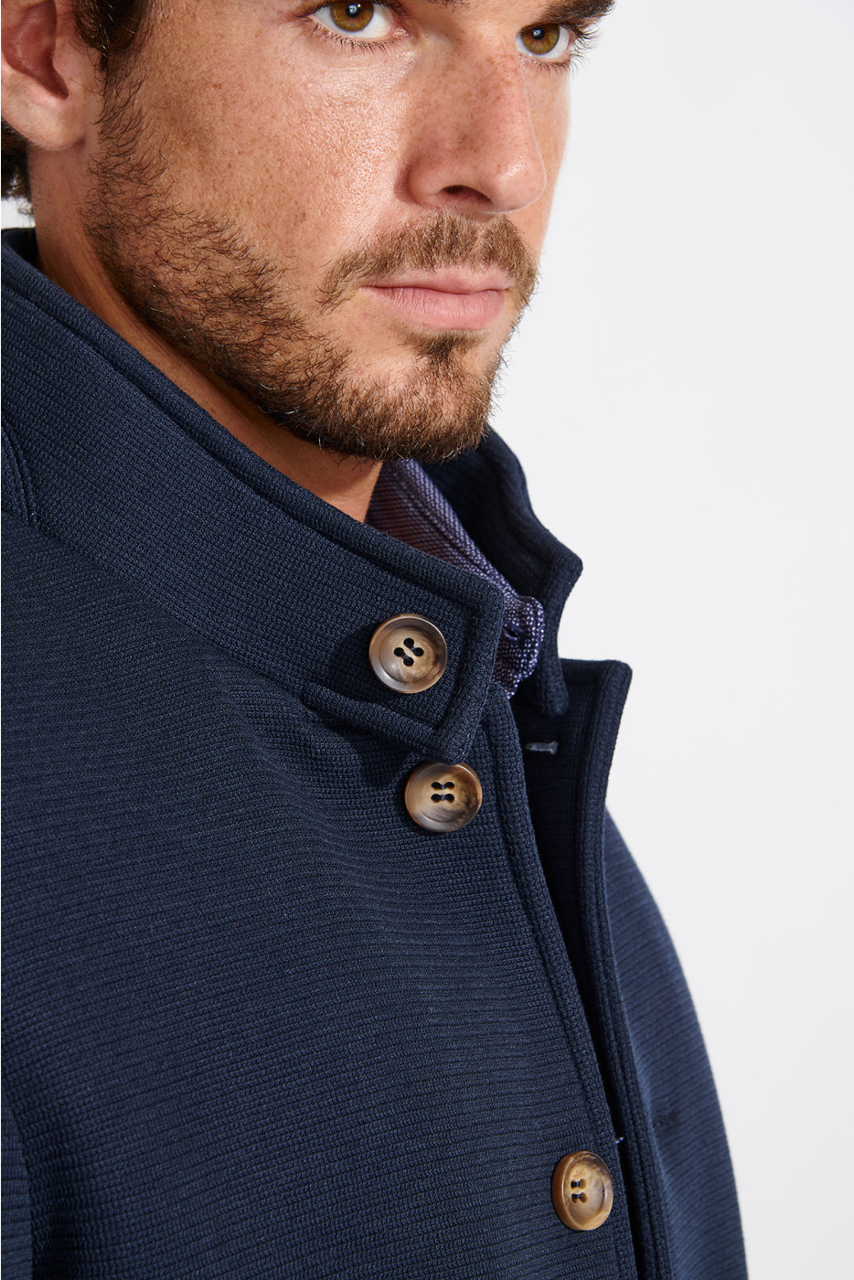Manteau marine UMBERTO BERGAME - 6