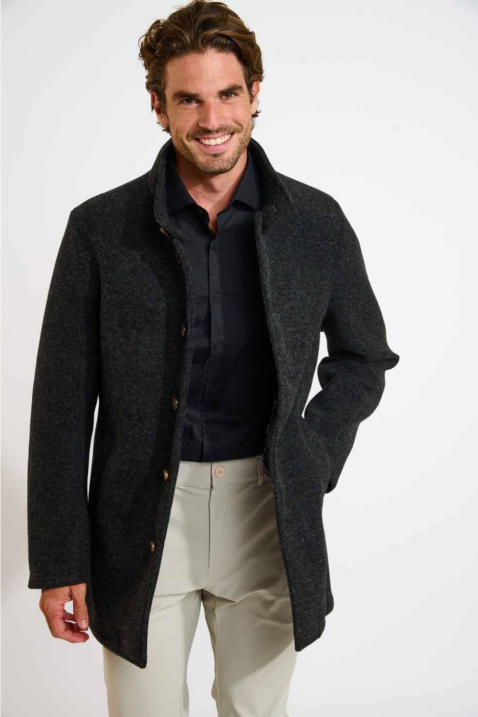 Manteau noir UMBERTO TAIGA - 3