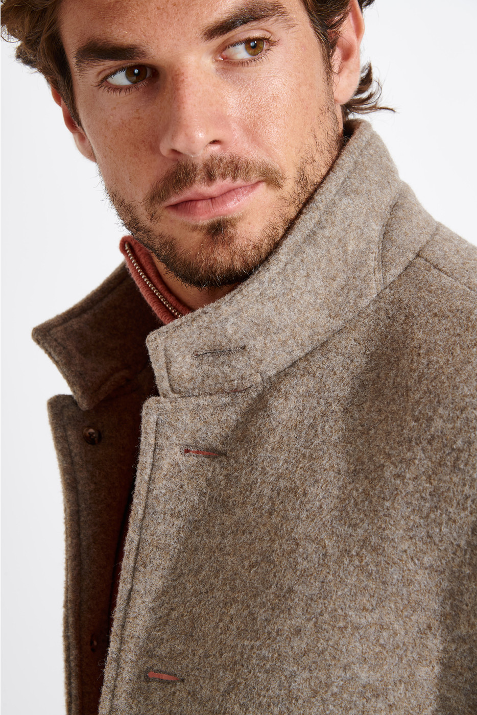 Manteau taupe UMBERTO TAIGA - 5