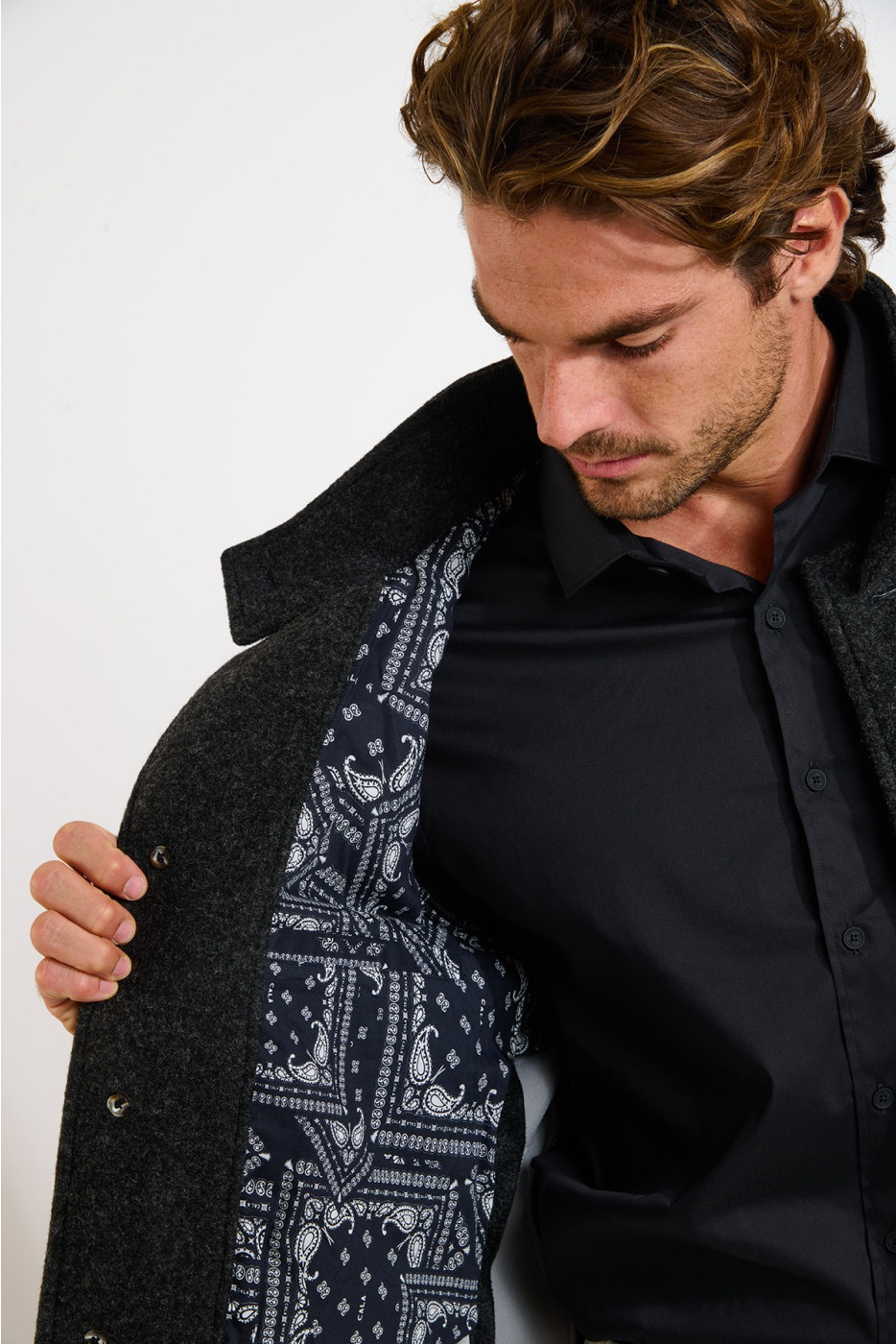 Manteau noir UMBERTO TAIGA - 5