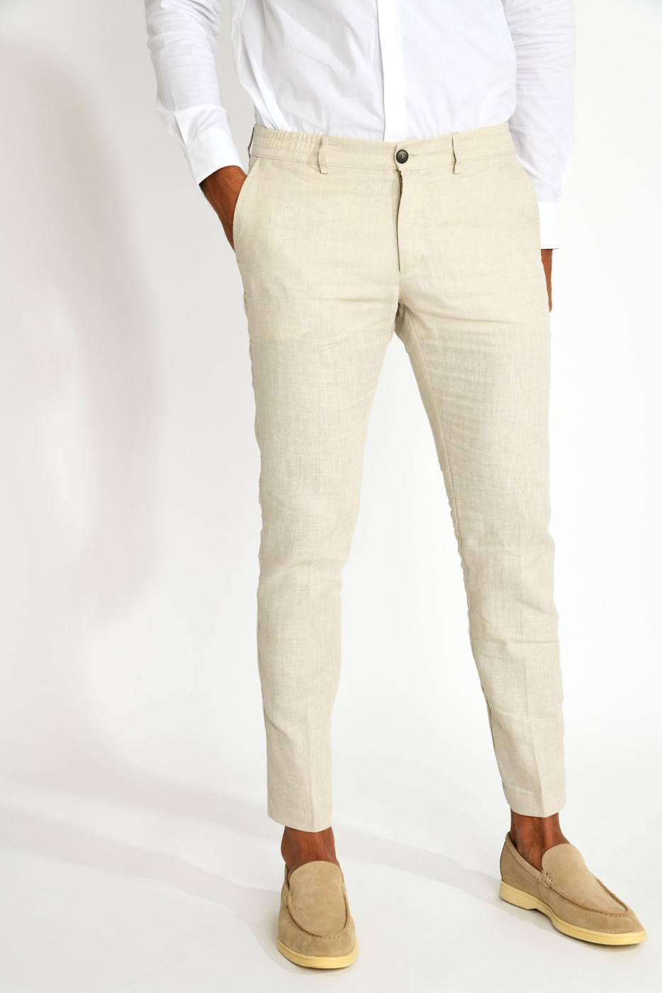 Pantalon beige ADAMO NAVELLI - 4