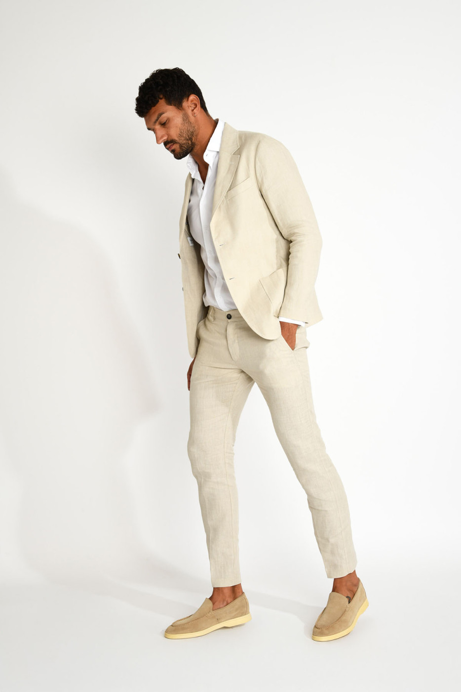 Pantalon beige ADAMO NAVELLI - 6