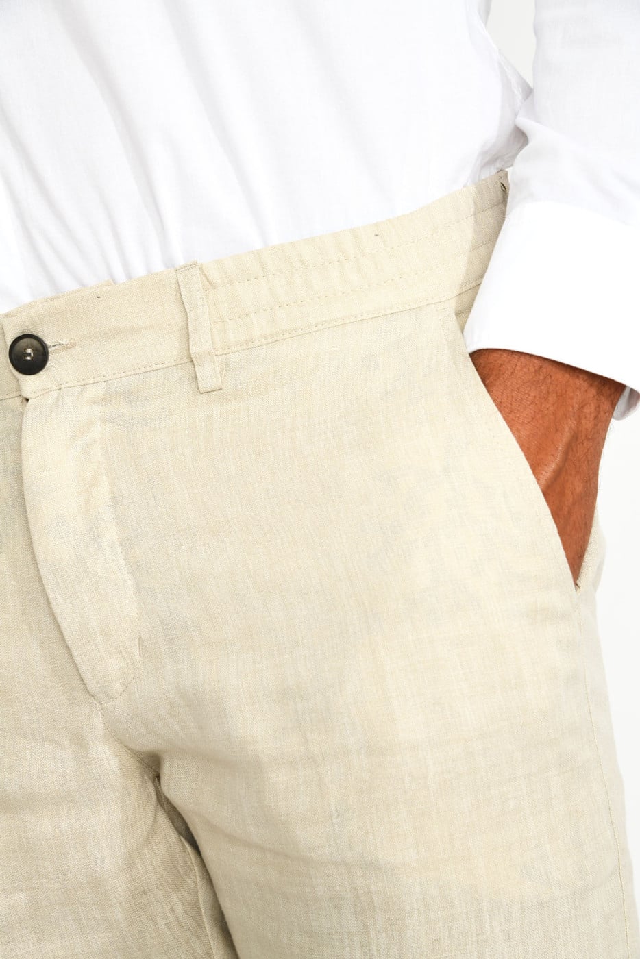 Pantalon beige ADAMO NAVELLI - 3