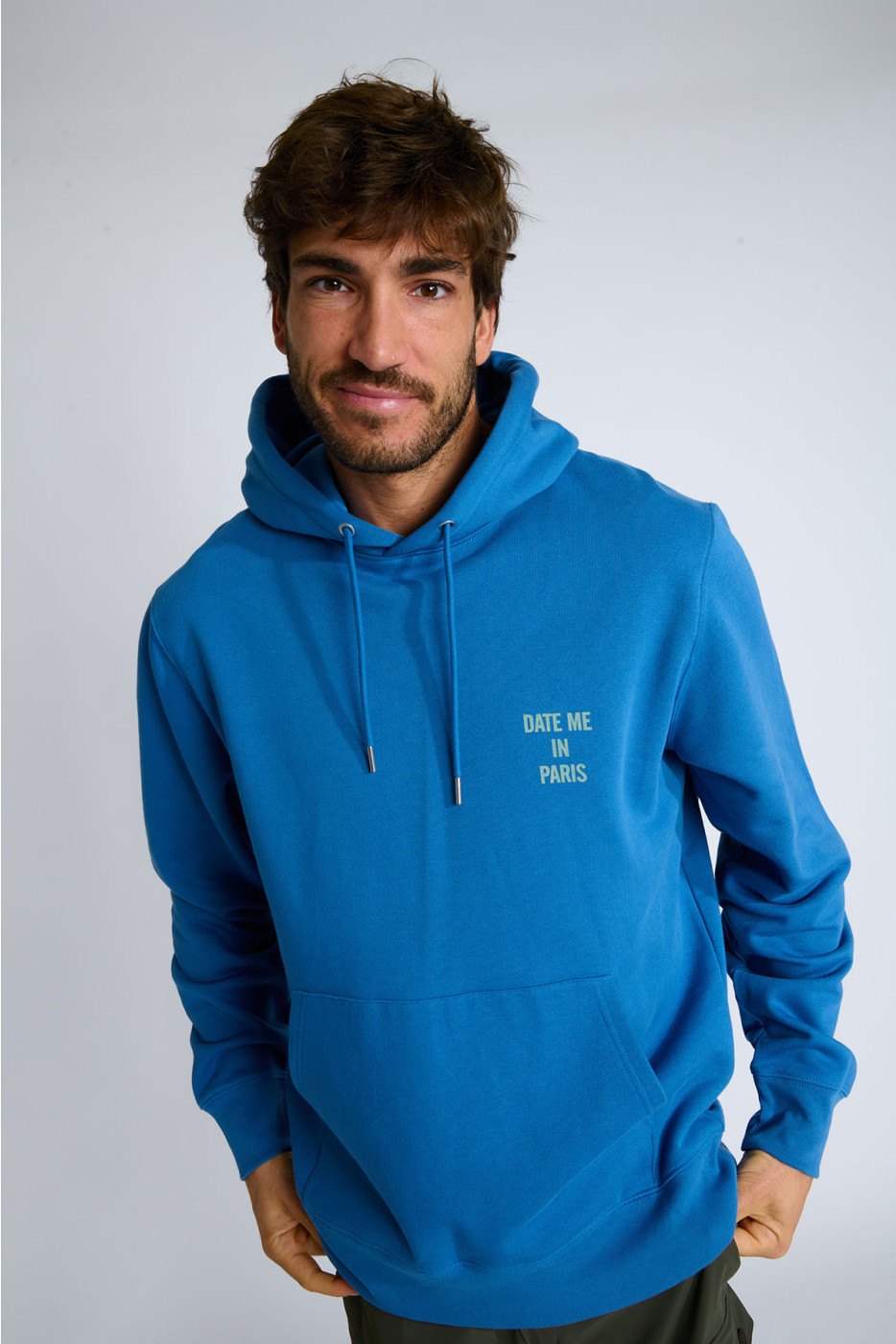 Sweat à capuche bleu BASTIEN DATE ME IN PARIS - 3