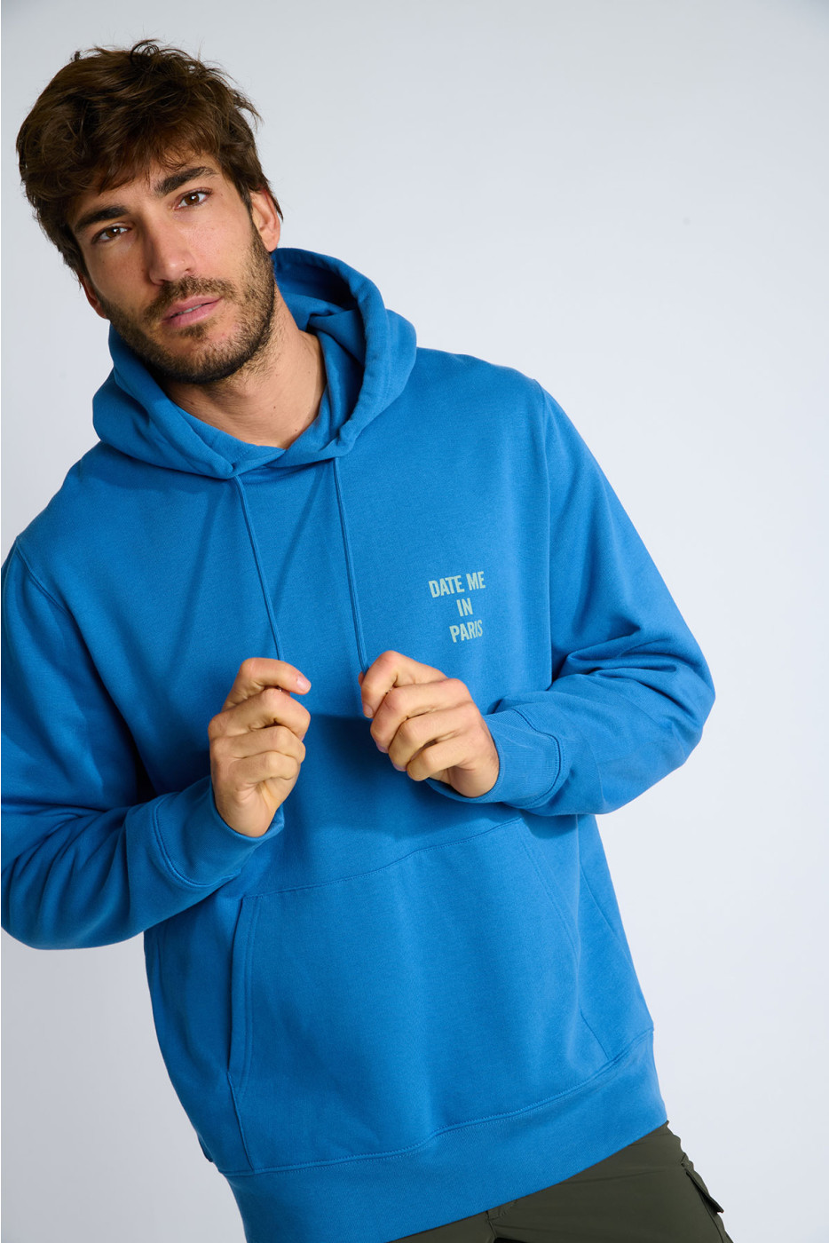 Sweat à capuche bleu BASTIEN DATE ME IN PARIS - 4