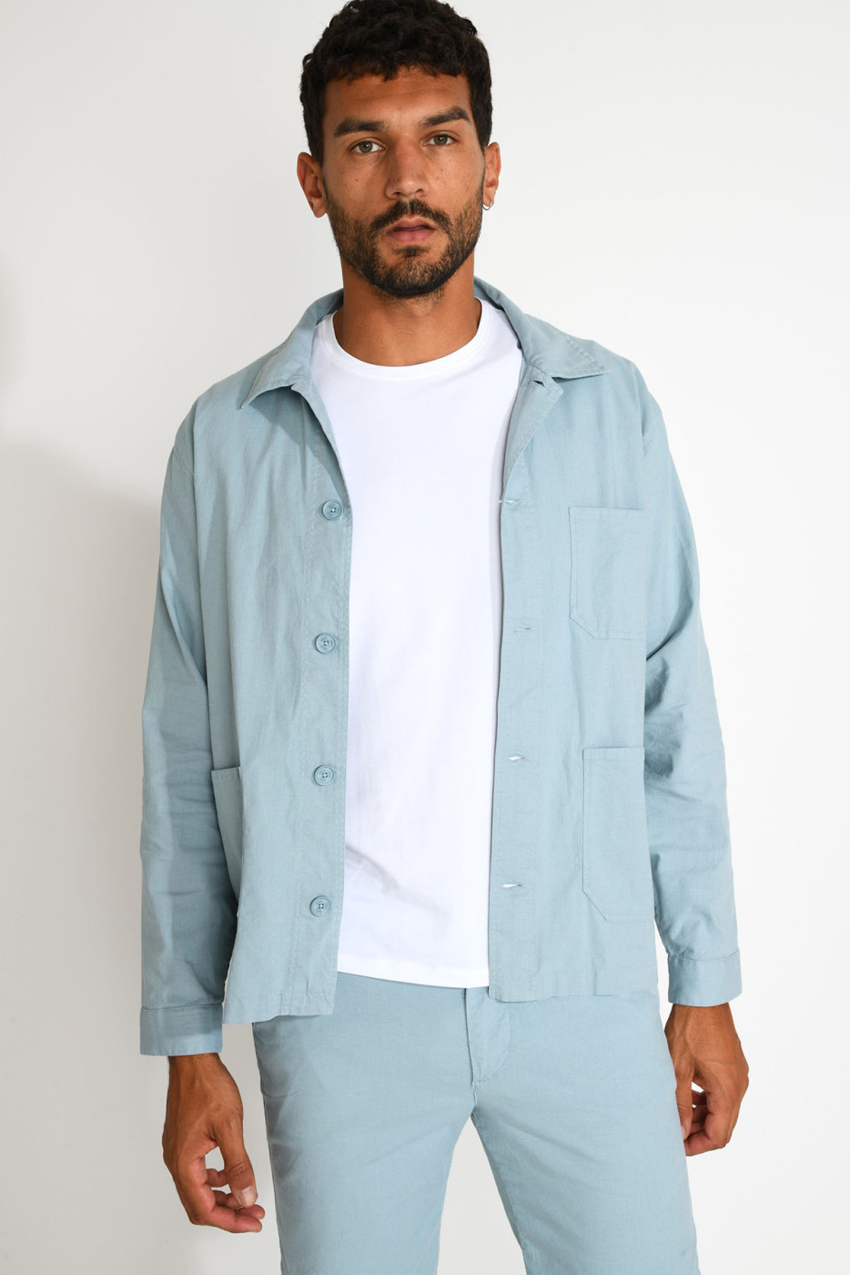 Surchemise bleu cobalt EMILE CESANO - 5