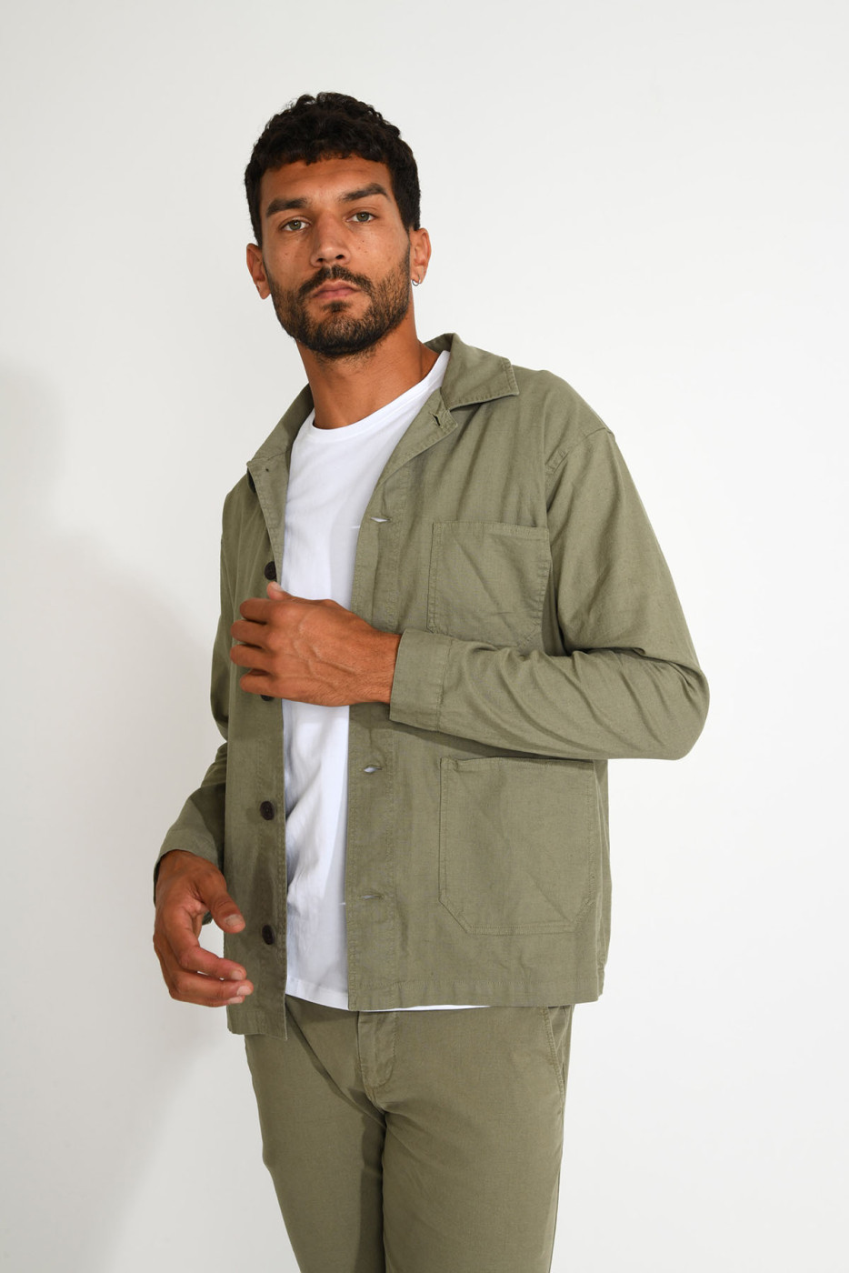 Surchemise kaki EMILE CESANO - 4