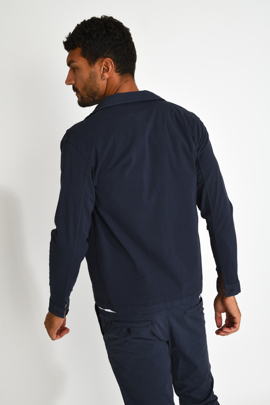 Veste surchemise bleu marine EMILE MOGLIANO - 7