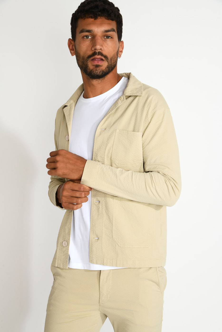 Veste surchemise sable EMILE MOGLIANO - 3