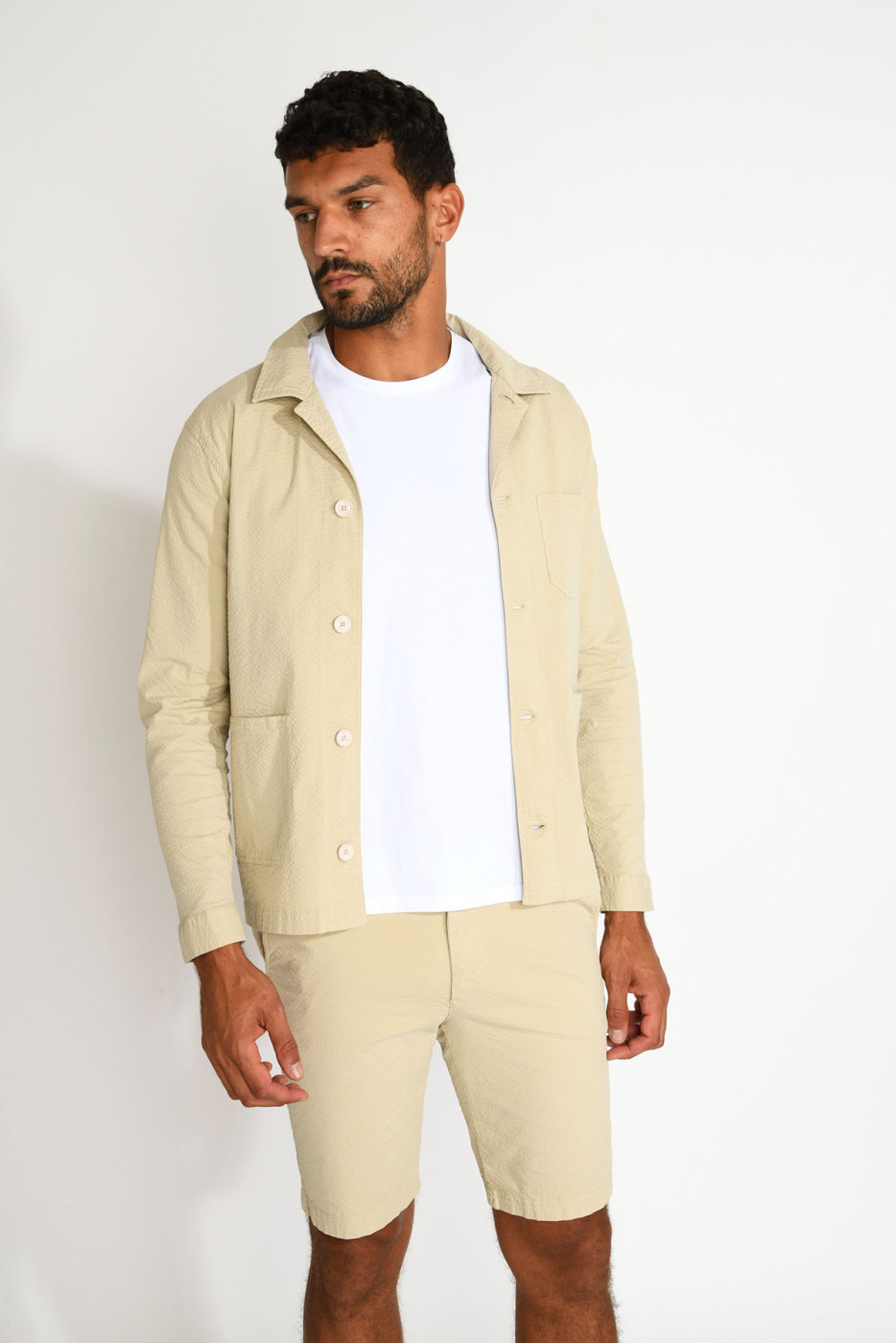 Veste surchemise sable EMILE MOGLIANO - 5