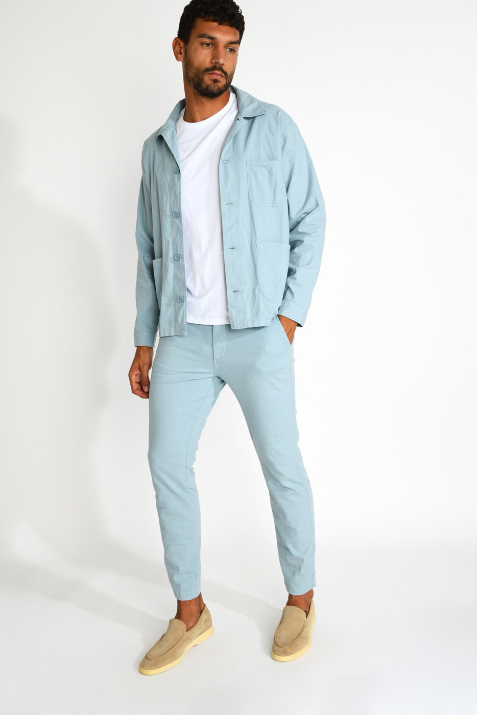 Pantalon bleu cobalt ETIENNE CESANO - 9