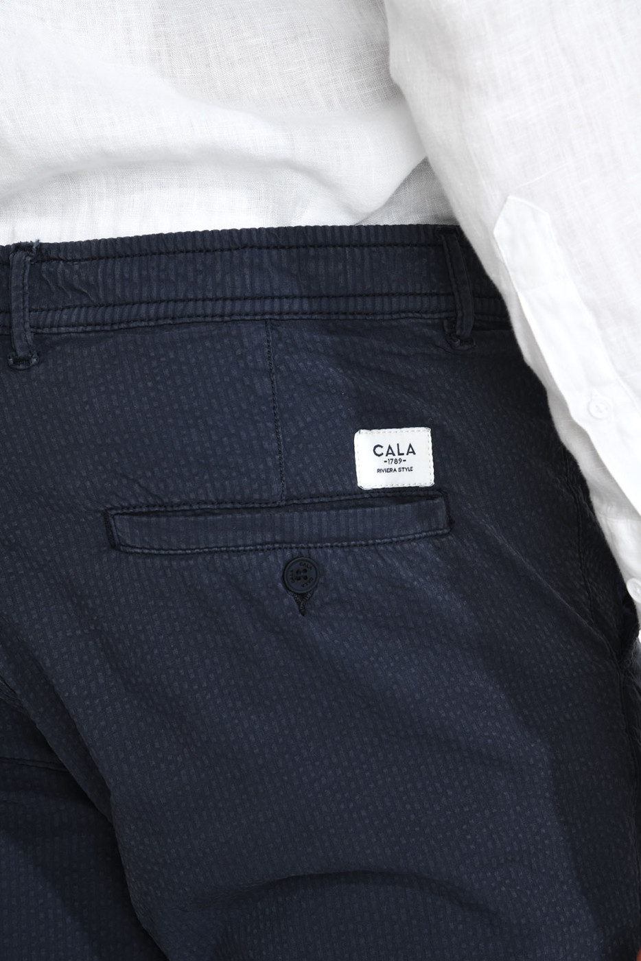 Pantalon bleu marine ETIENNE MOGLIANO - 5
