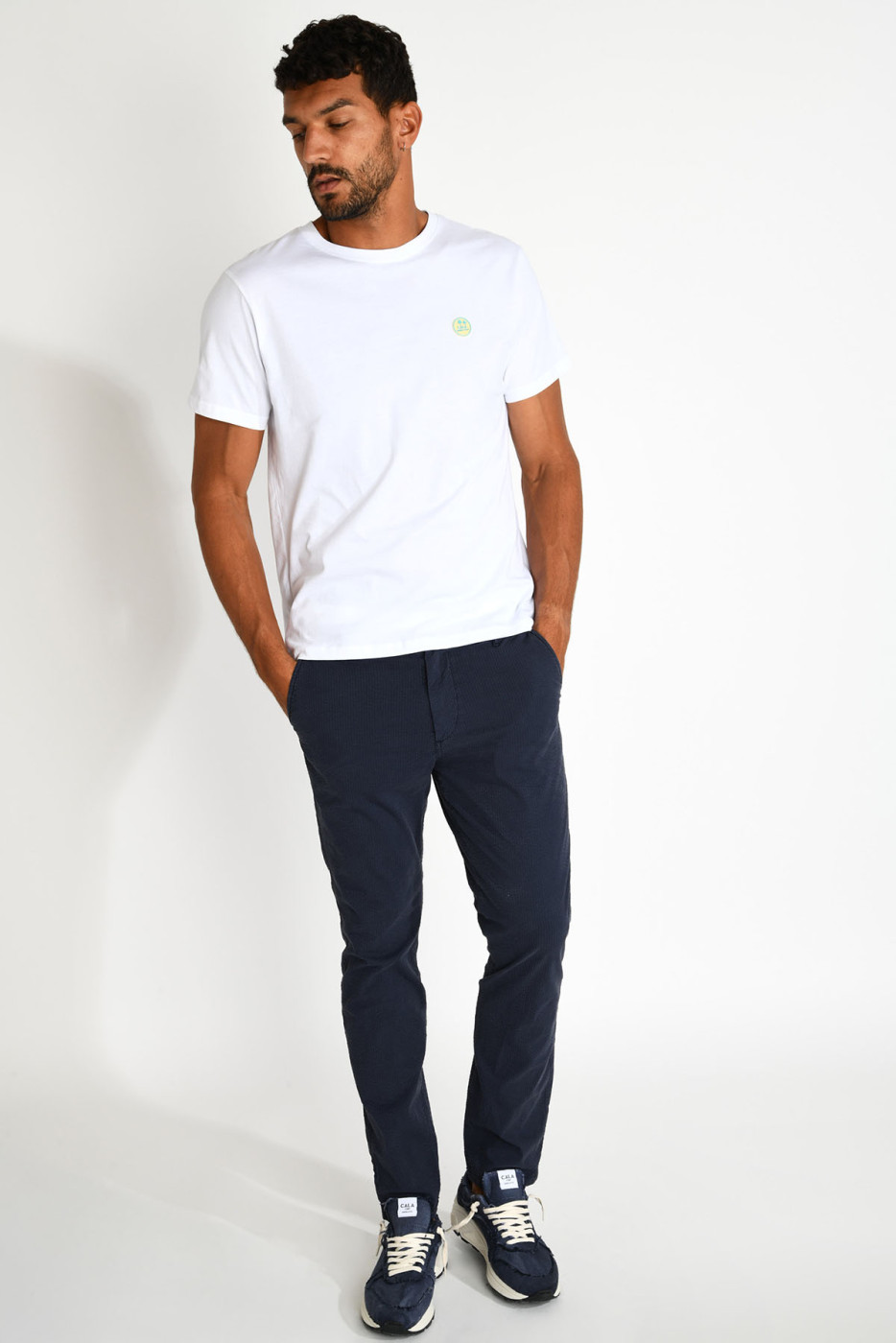Pantalon bleu marine ETIENNE MOGLIANO - 6