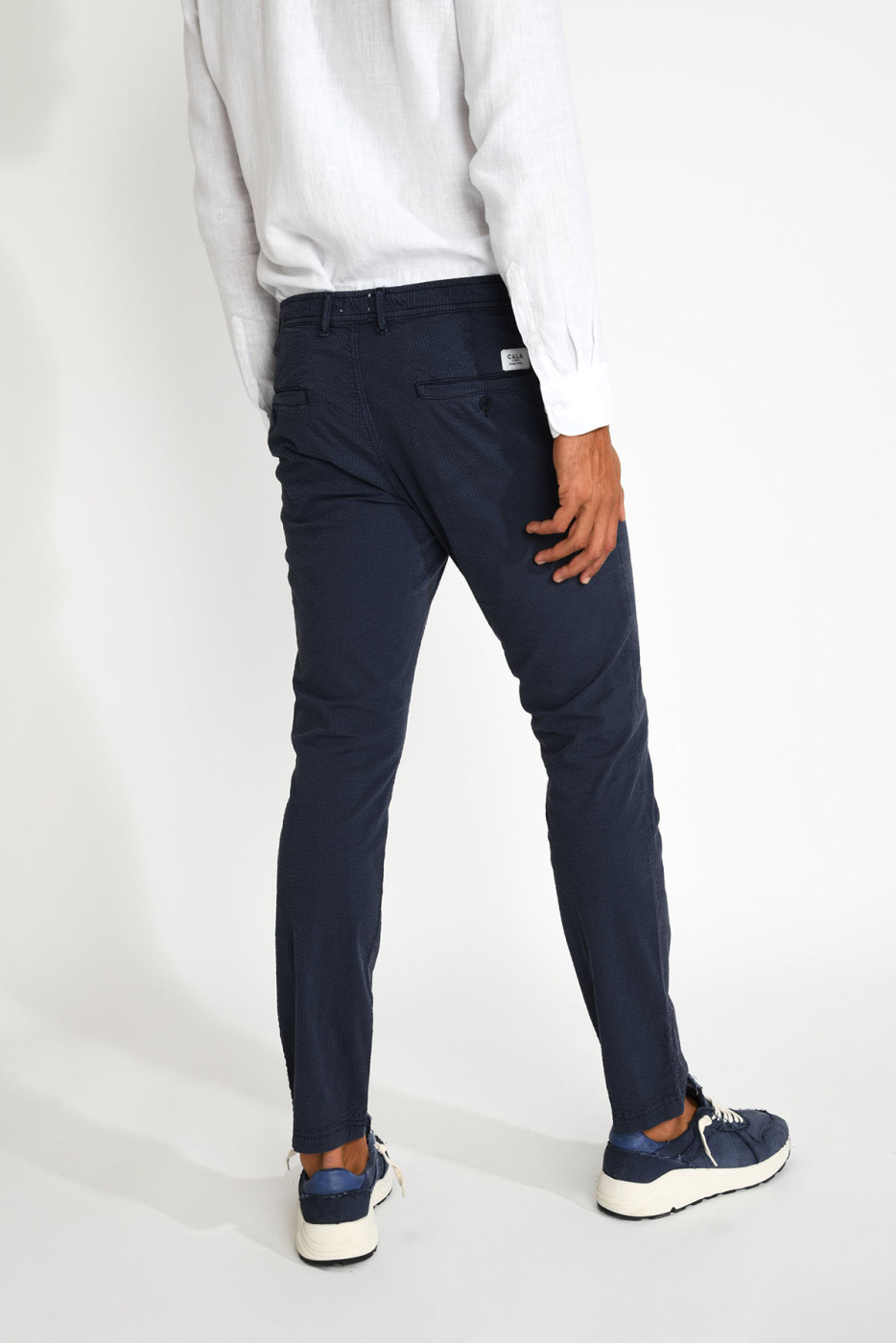Pantalon bleu marine ETIENNE MOGLIANO - 7