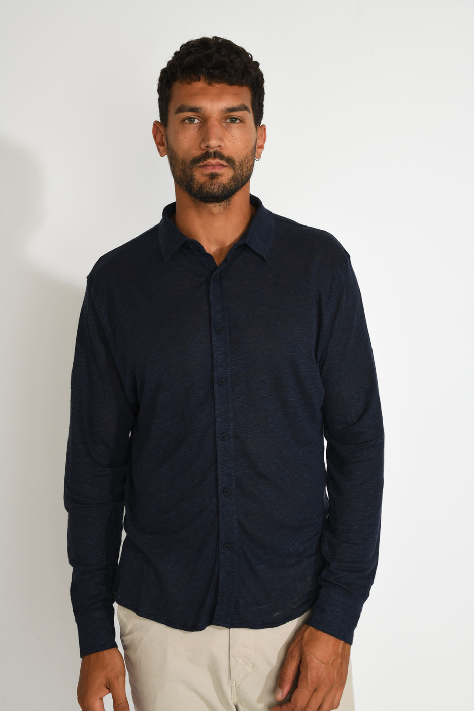 Chemise bleu marine JEAN LIN