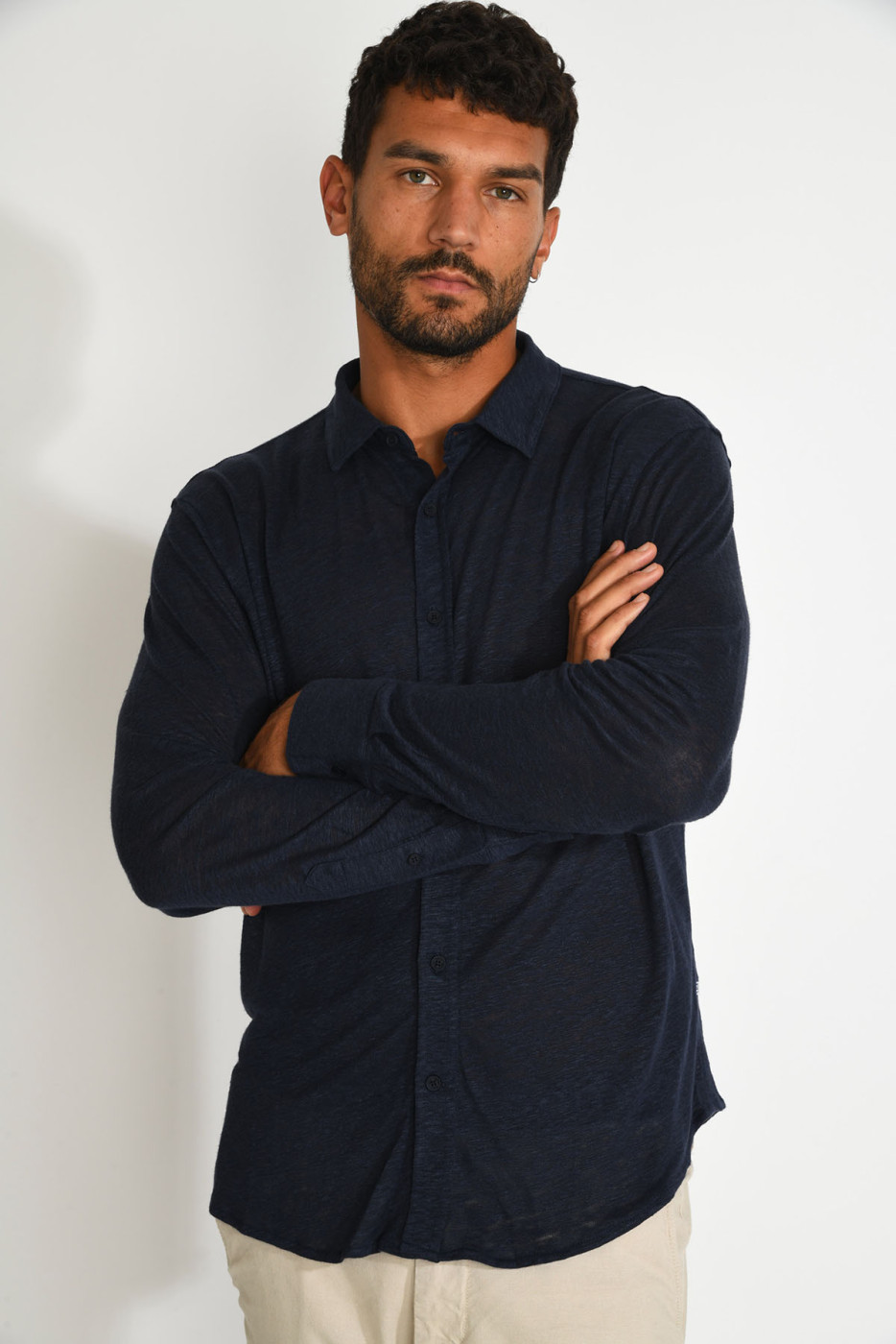 Chemise bleu marine JEAN LIN