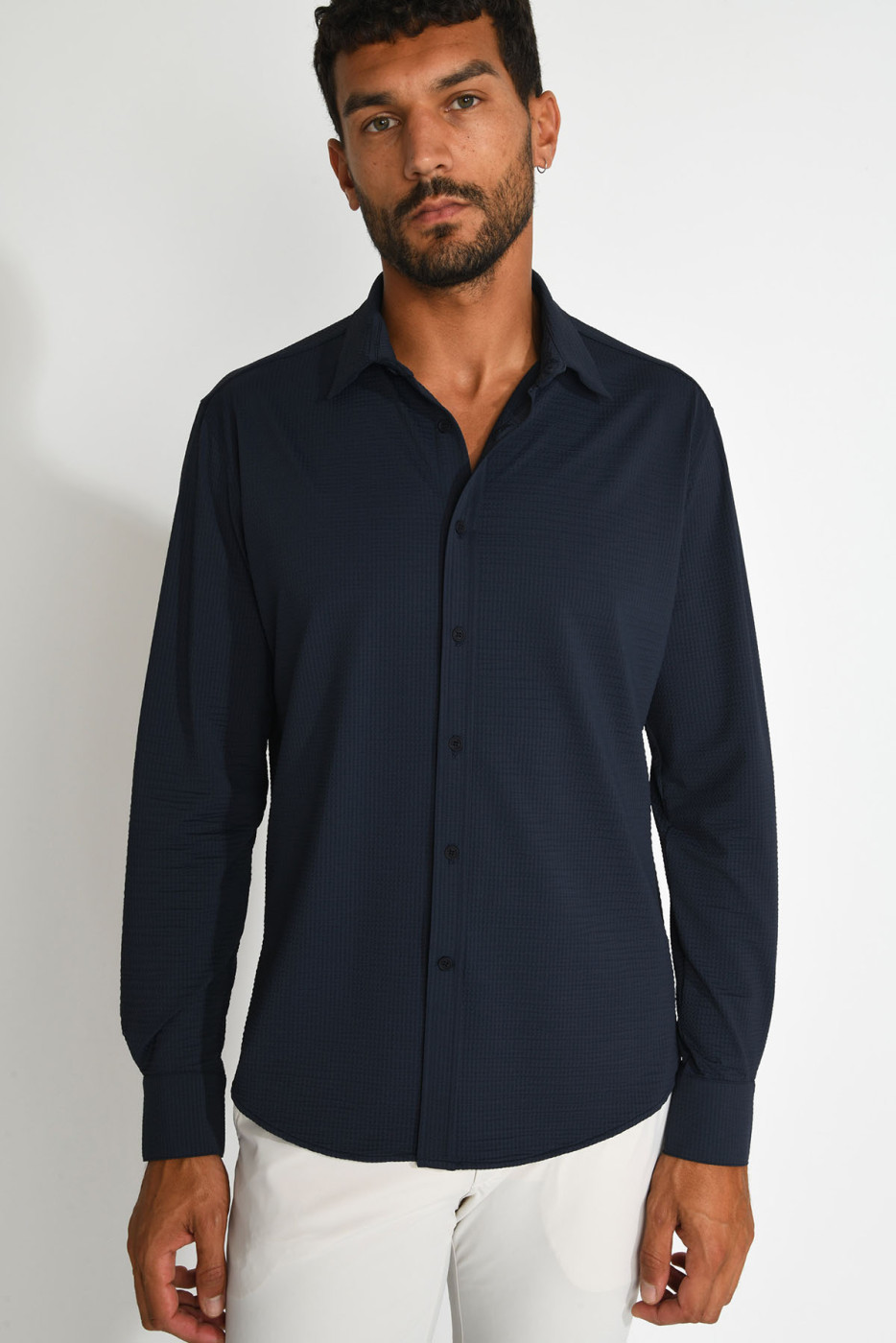Chemise technique bleu marine JEAN TRIESTE - 6