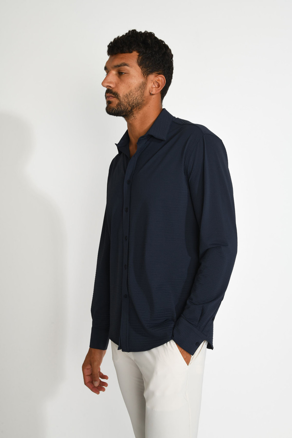 Chemise technique bleu marine JEAN TRIESTE - 12