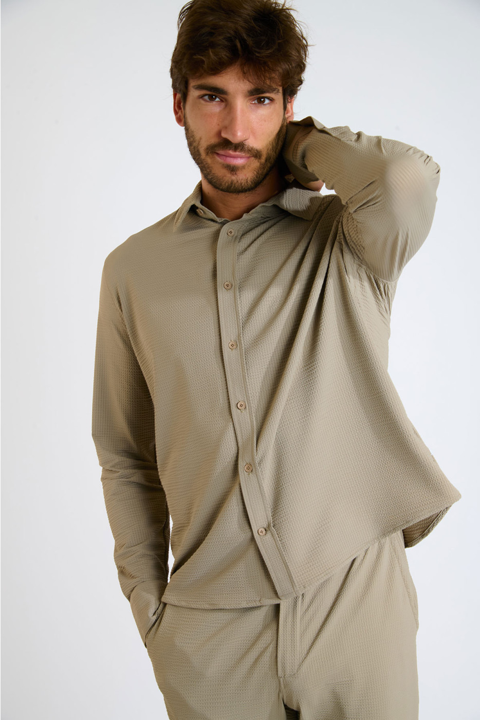 Chemise technique beige JEAN TRIESTE - 3