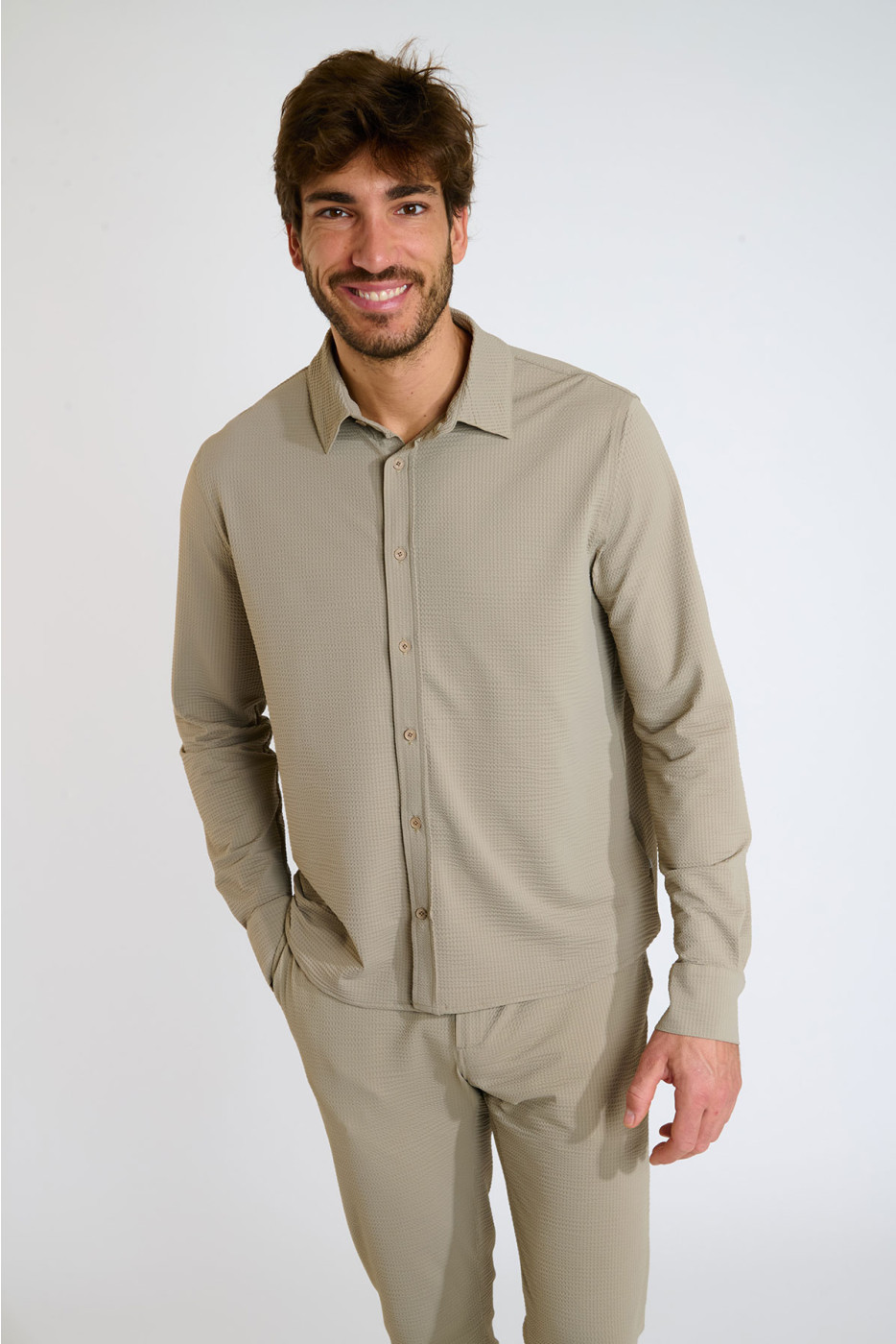 Chemise technique beige JEAN TRIESTE - 4