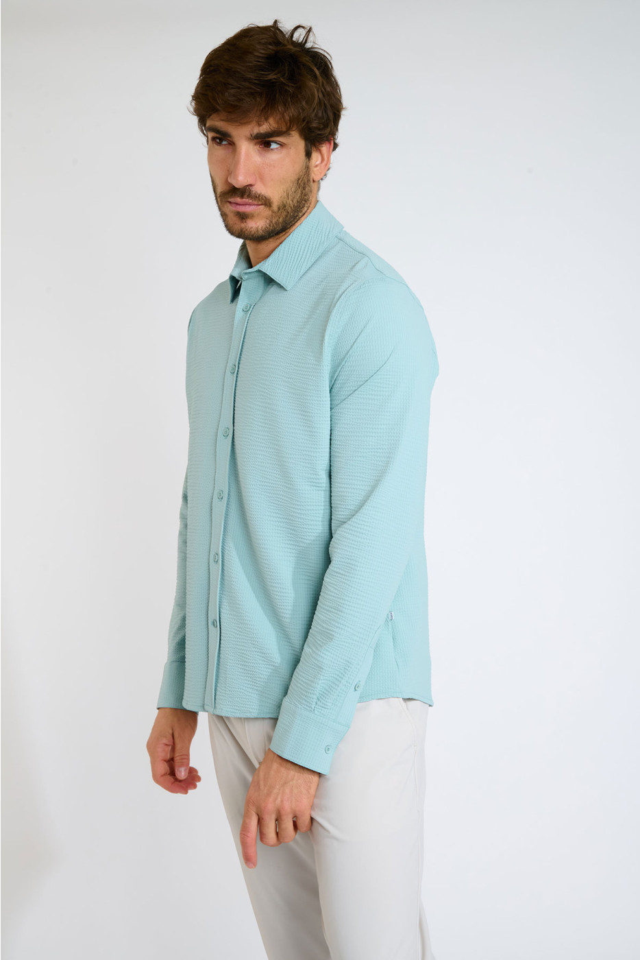 Chemise technique bleu lagon JEAN TRIESTE - 5