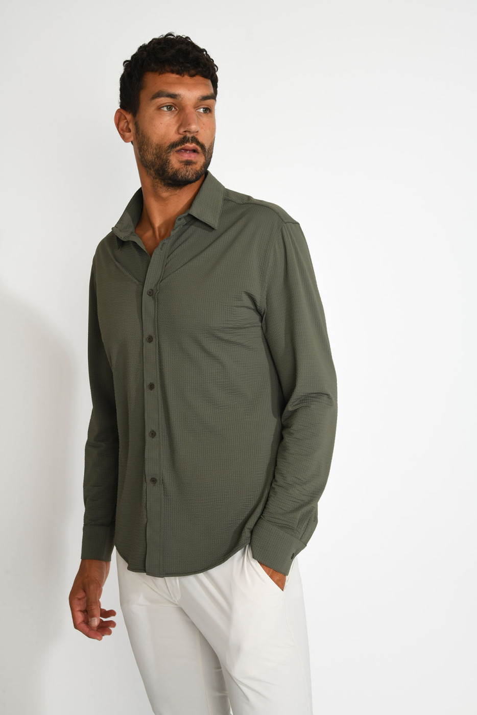 Chemise technique kaki JEAN TRIESTE - 11