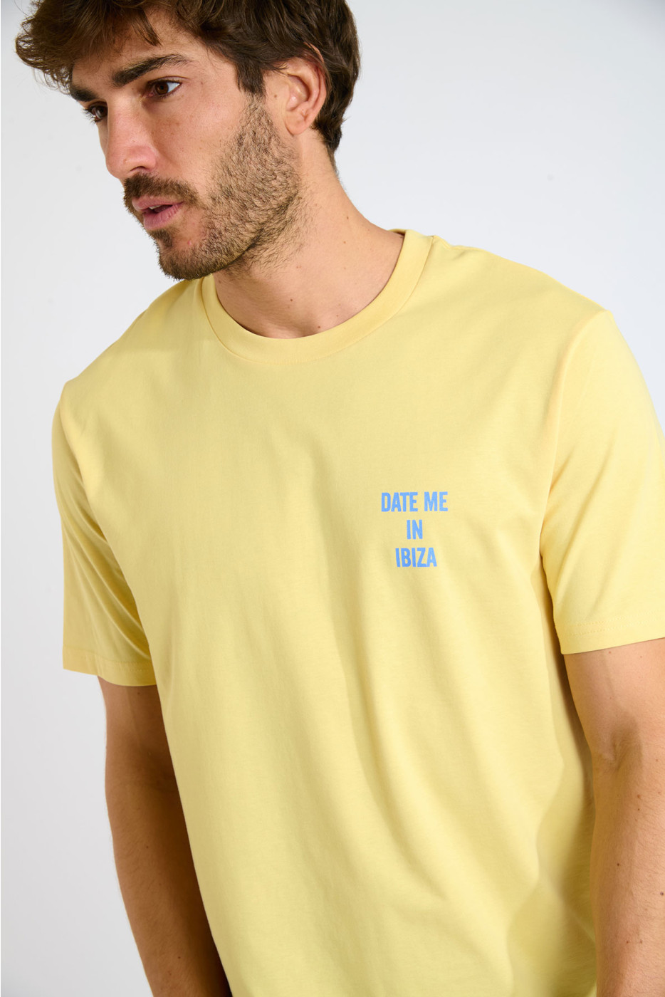 T-shirt jaune MORGAN DATE ME IN IBIZA - 3