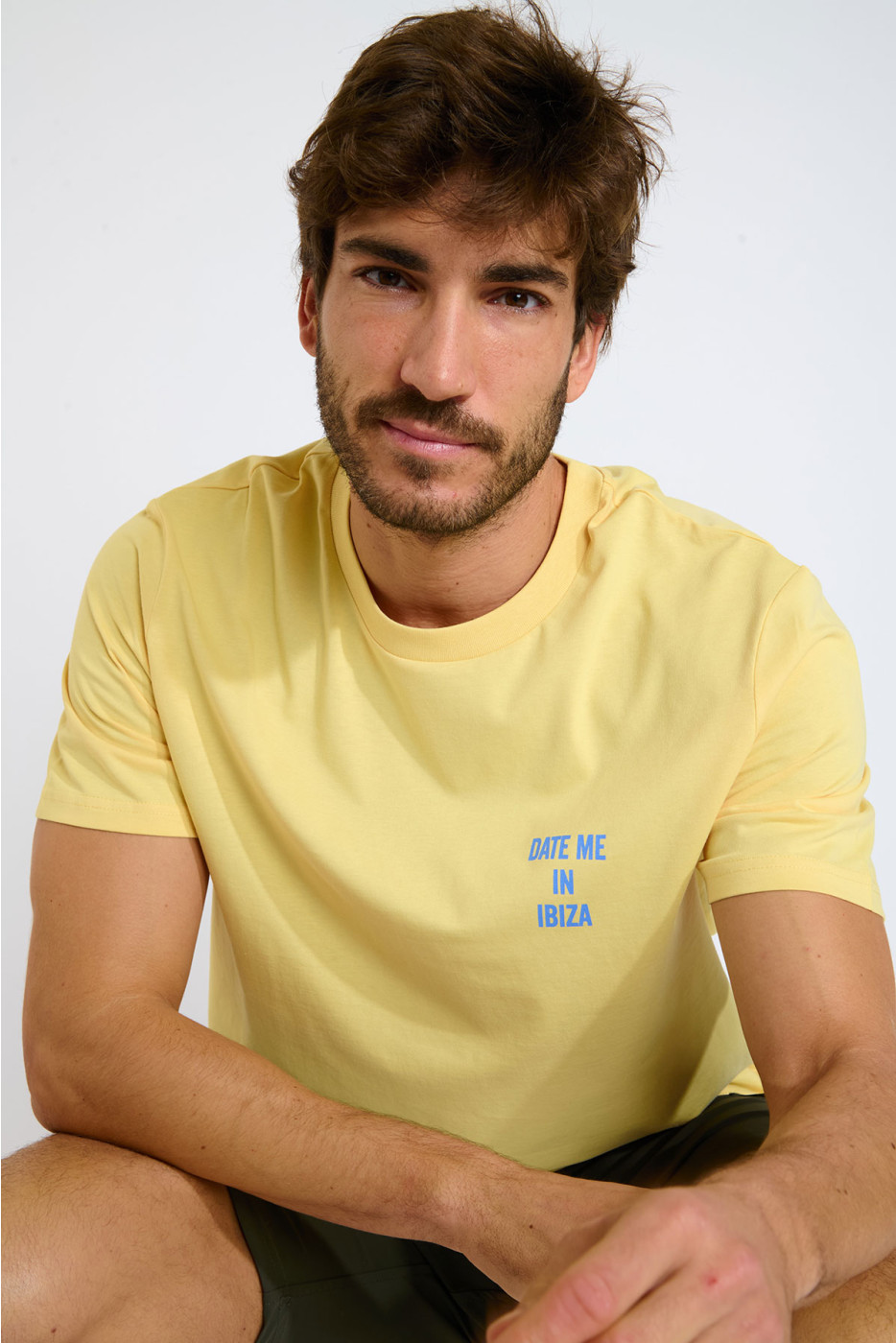 T-shirt jaune MORGAN DATE ME IN IBIZA - 4