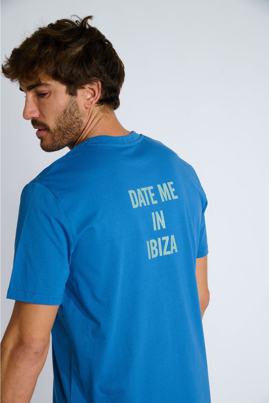 T-shirt bleu MORGAN DATE ME IN IBIZA - 5