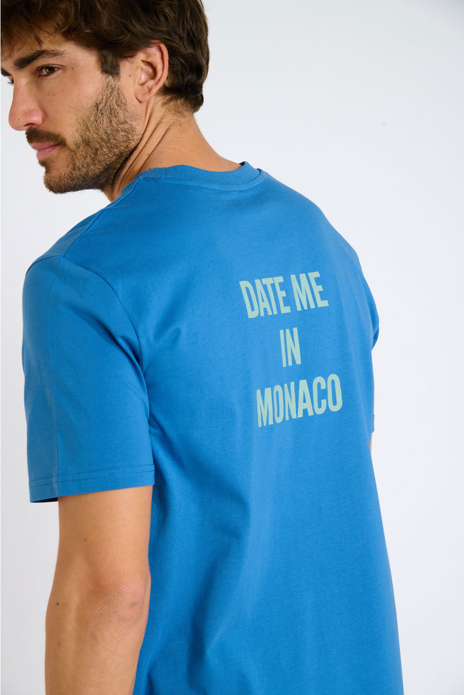T-shirt bleu MORGAN DATE ME IN MONACO - 3