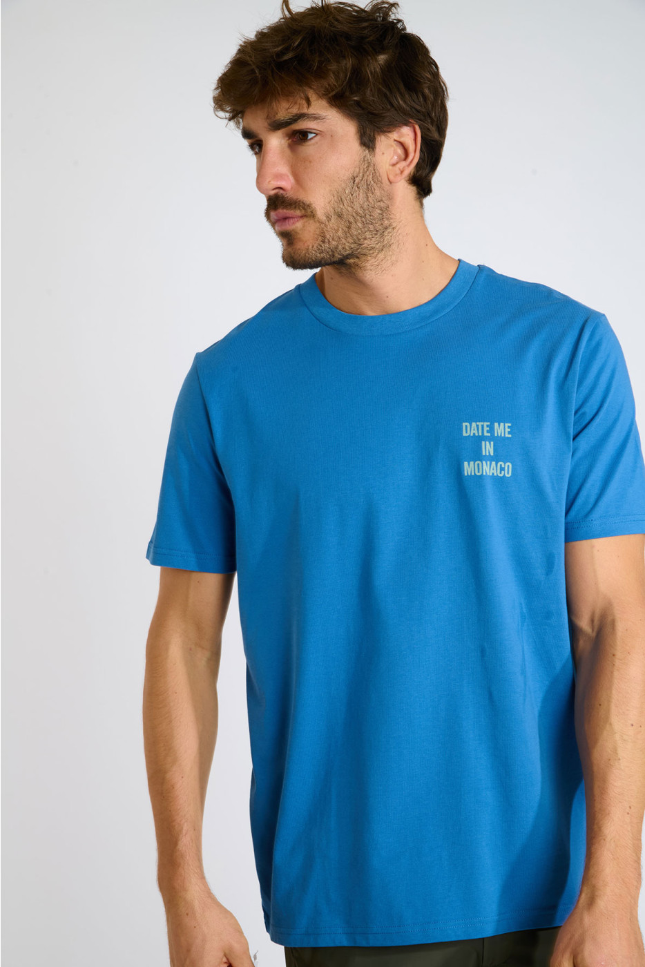 T-shirt bleu MORGAN DATE ME IN MONACO - 4