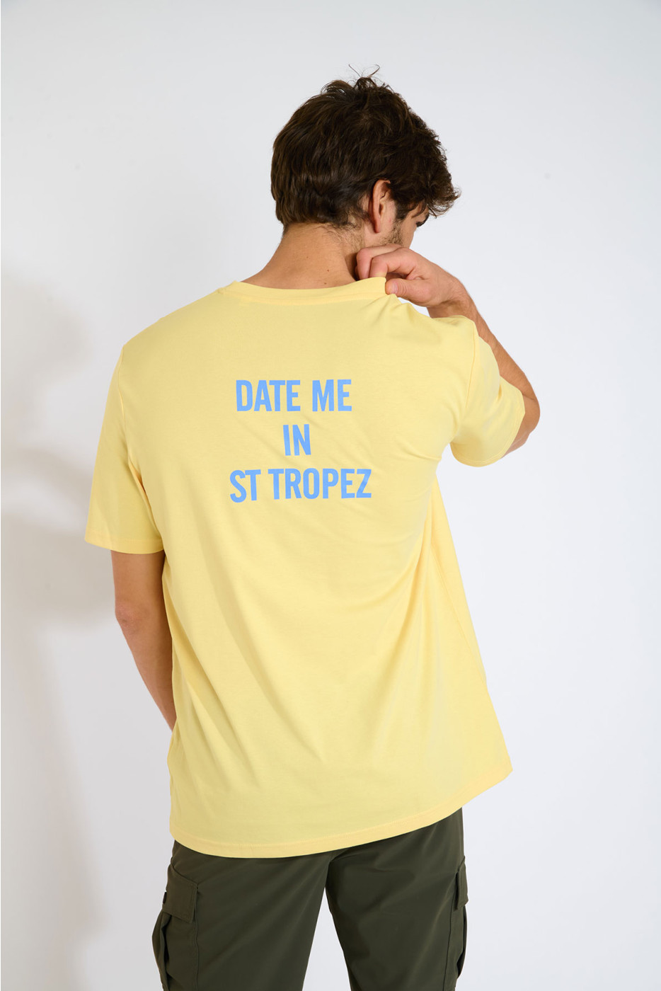 T-shirt jaune MORGAN DATE ME IN ST TROPEZ - 1