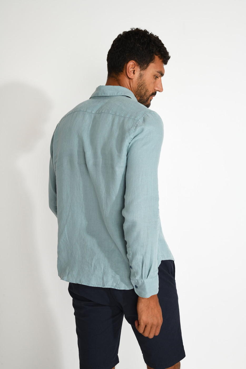 Chemise bleu QUENTIN PISE matière coton - 3