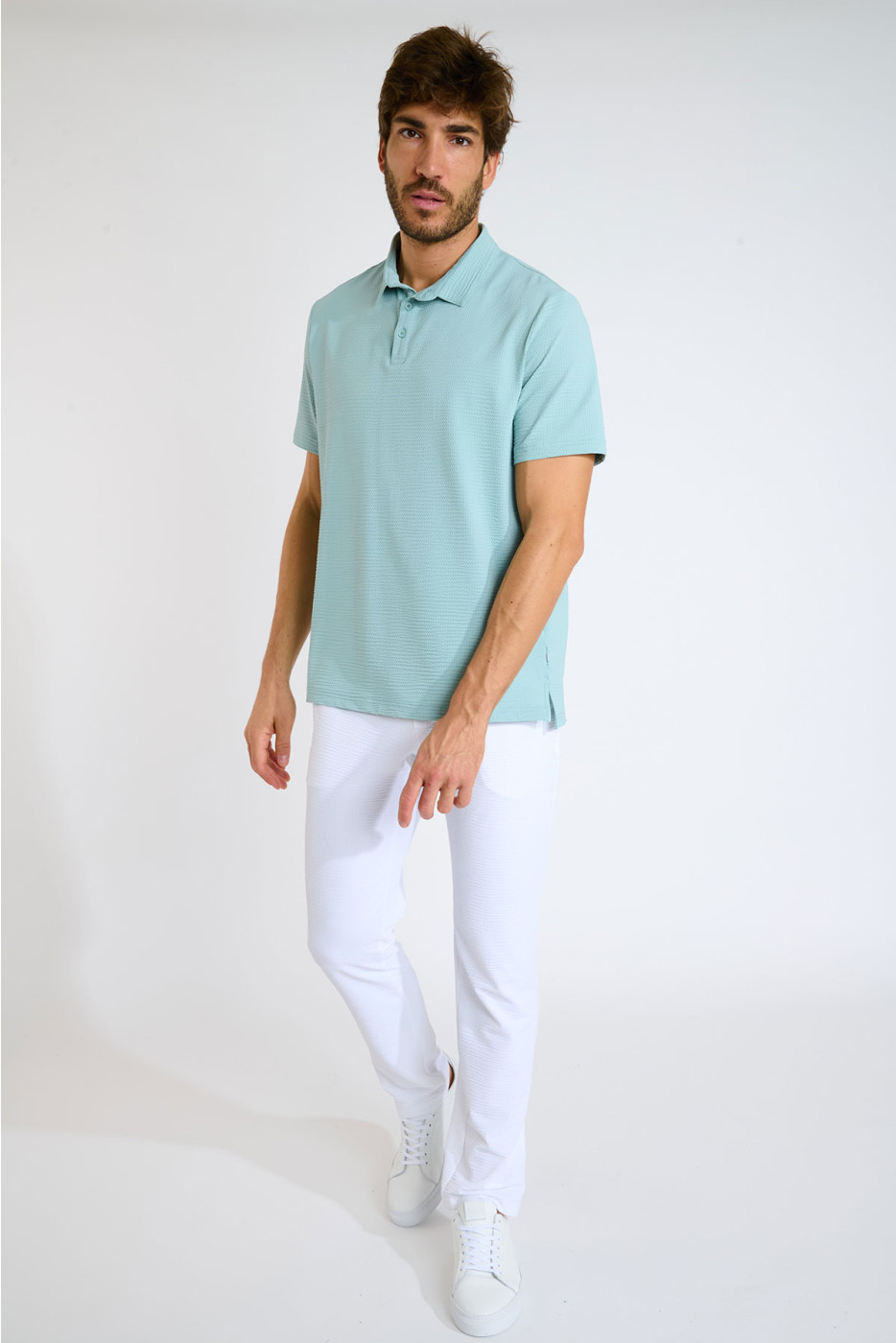 Polo technique bleu lagon VASCO TRIESTE - 5