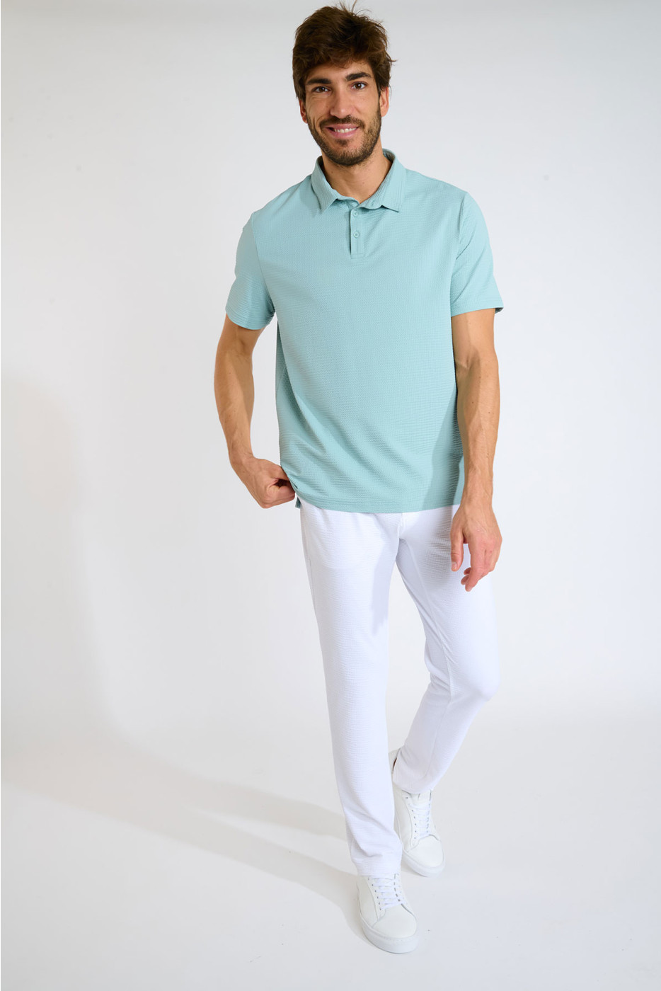 Polo technique bleu lagon VASCO TRIESTE - 6