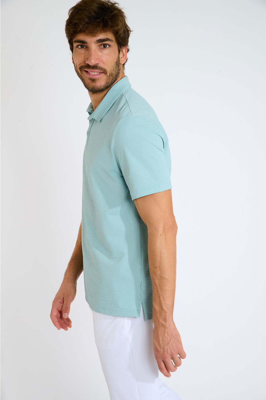 Polo technique bleu lagon VASCO TRIESTE - 7