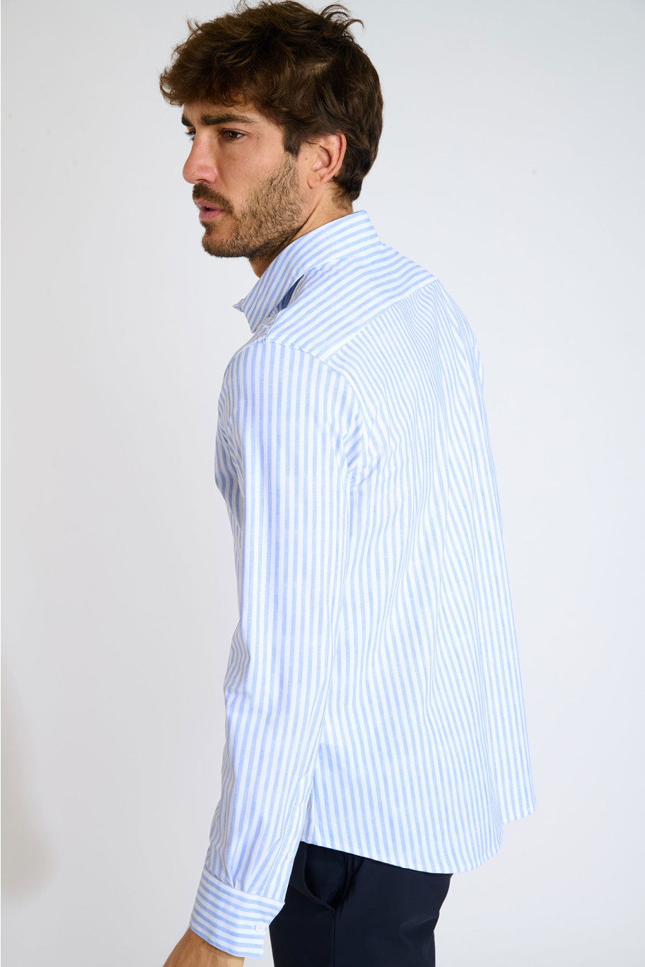 Chemise rayée bleue JEAN MURCIE - 7