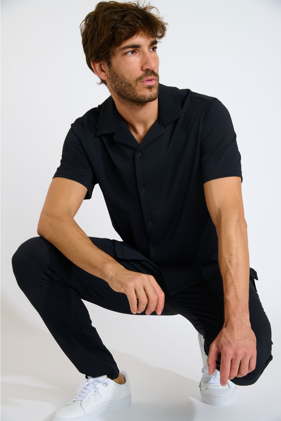 Chemise noire ALEX TRIESTE - 7