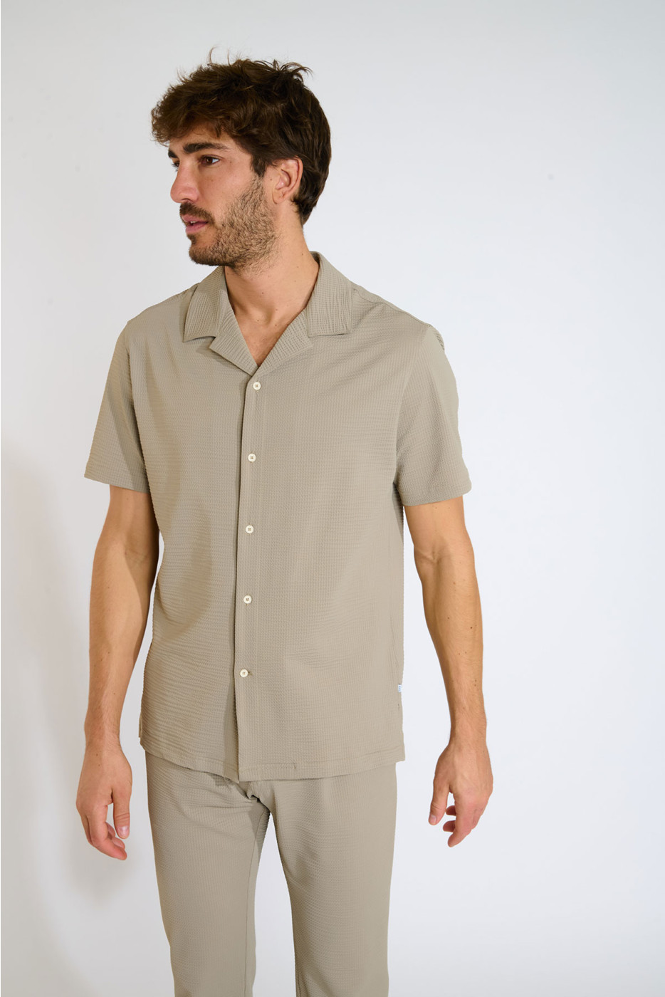 Chemise beige ALEX TRIESTE - 7