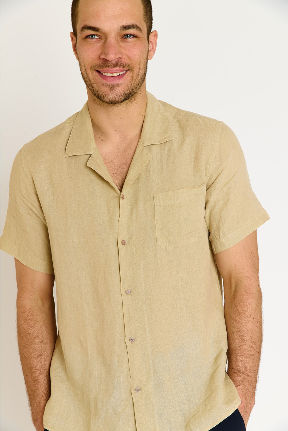 Chemise sable manches courtes ALEXIS PISE - 2