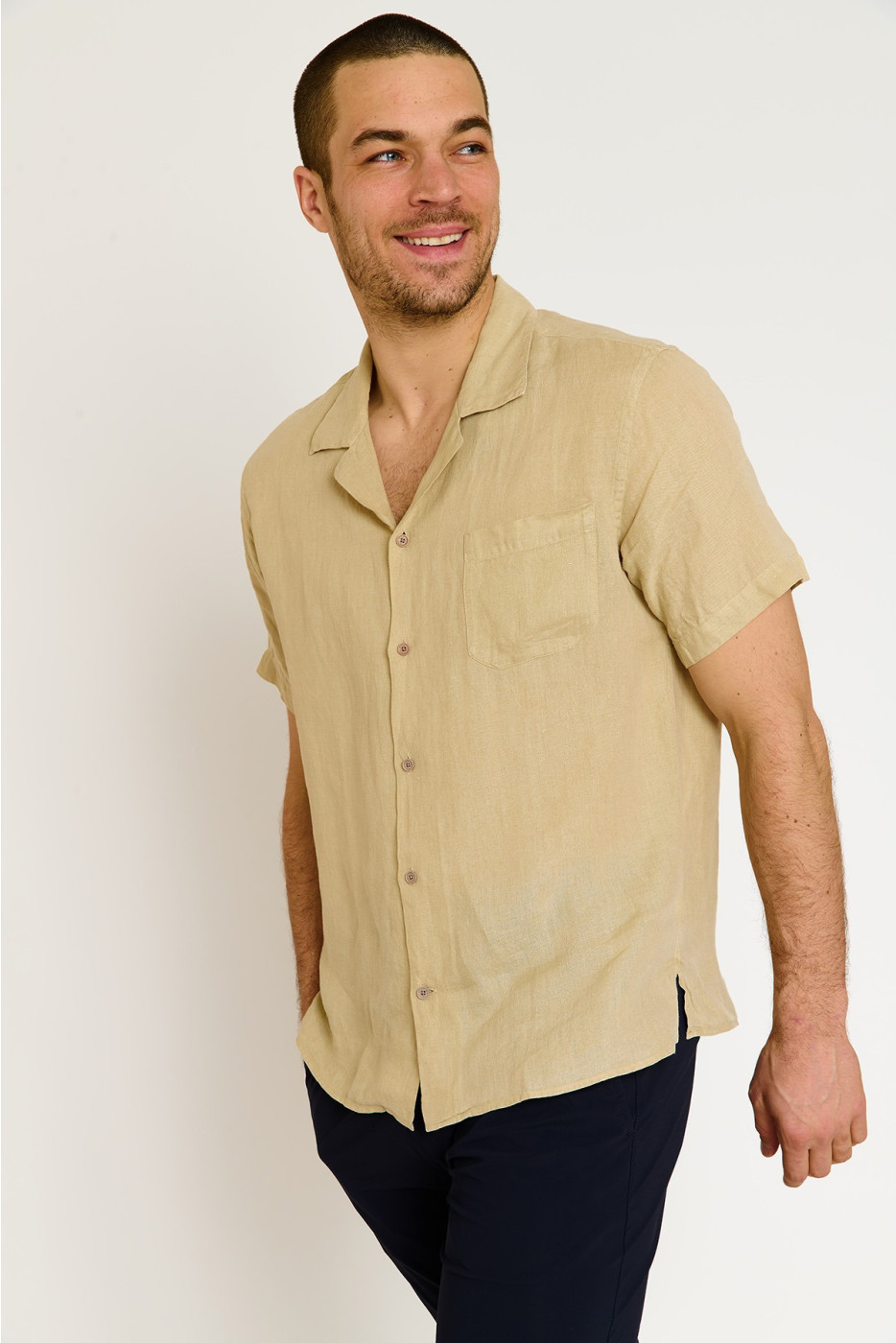 Chemise sable manches courtes ALEXIS PISE - 5