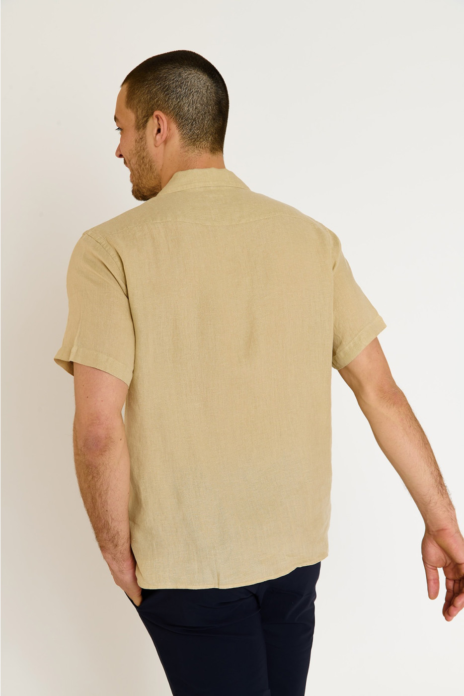 Chemise sable manches courtes ALEXIS PISE - 3