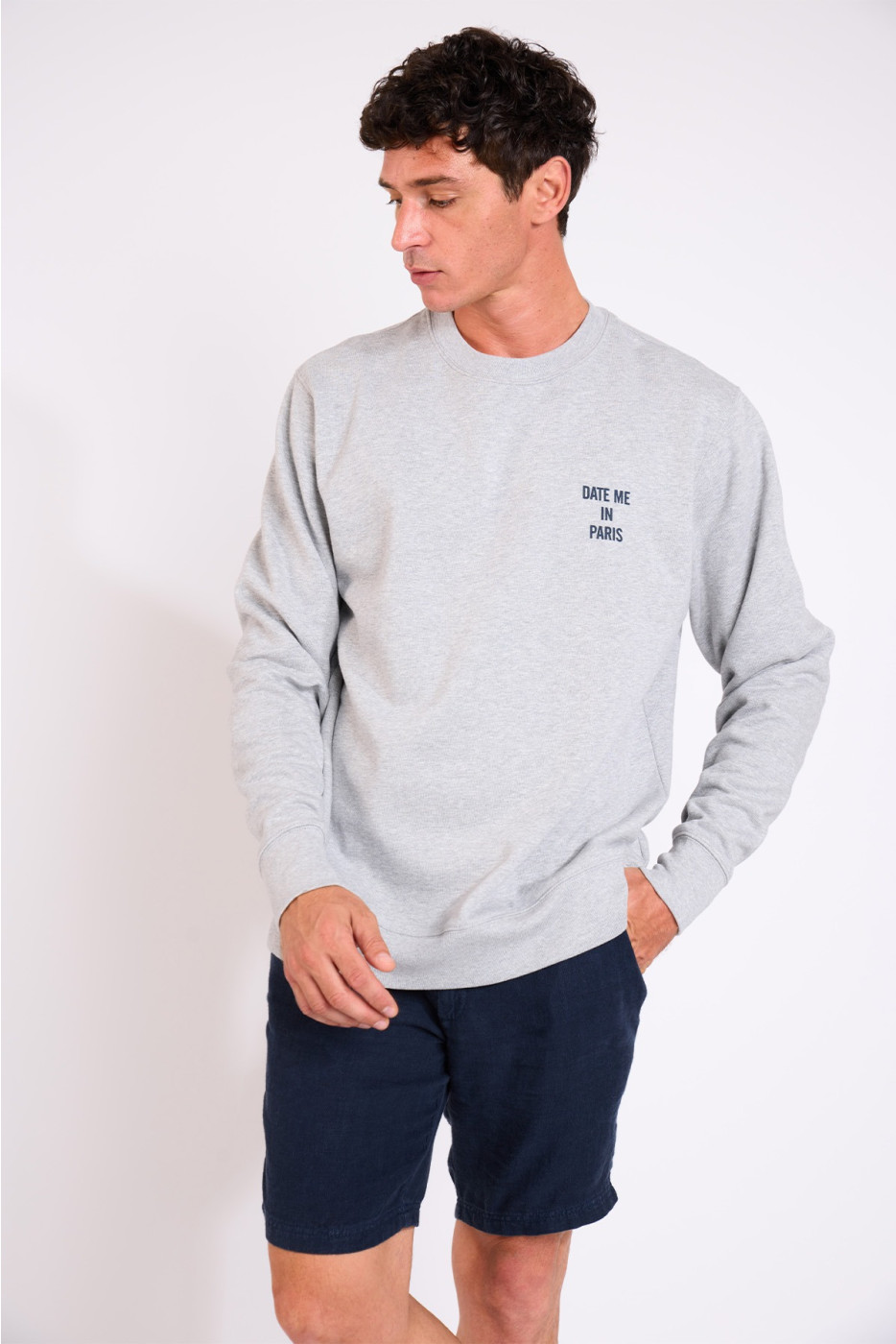 Sweatshirt gris AUGUSTIN DATE ME IN PARIS - 4