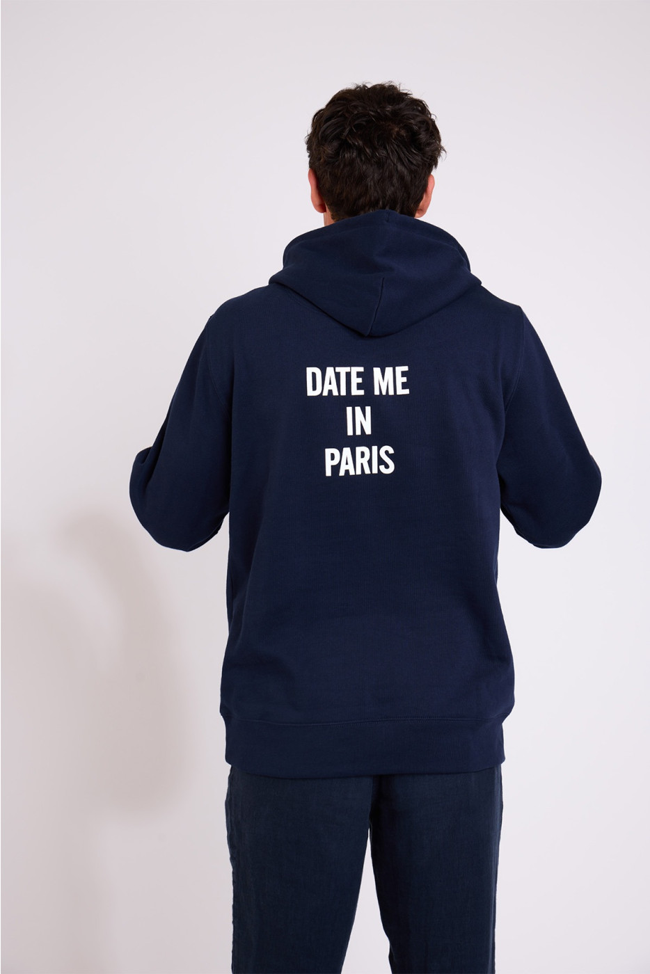 Sweat à capuche bleu marine BASTIEN DATE ME IN PARIS - 2