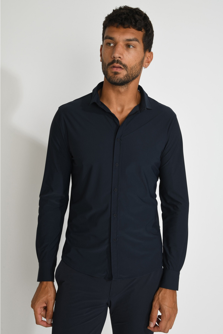 Chemise bleu marine technique JEAN BAIABLUE - 4