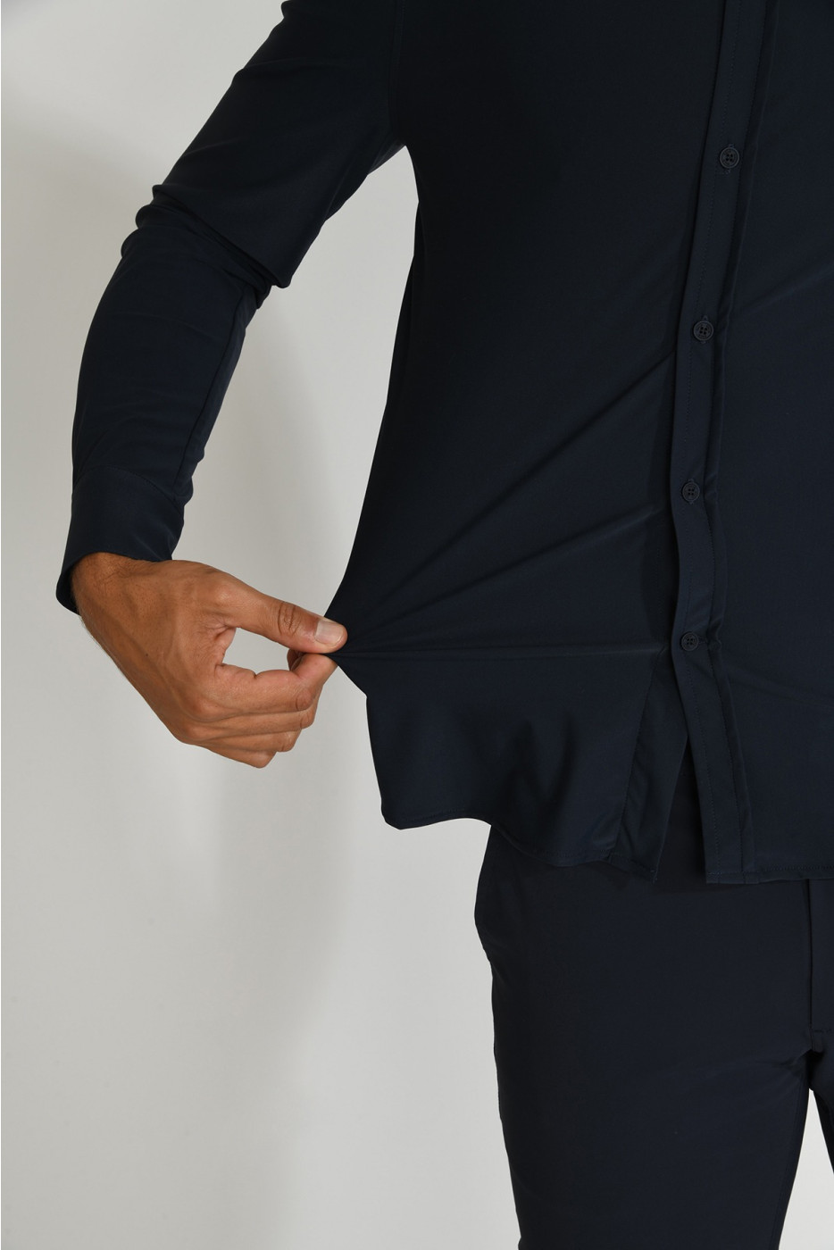 Chemise bleu marine technique JEAN BAIABLUE - 3