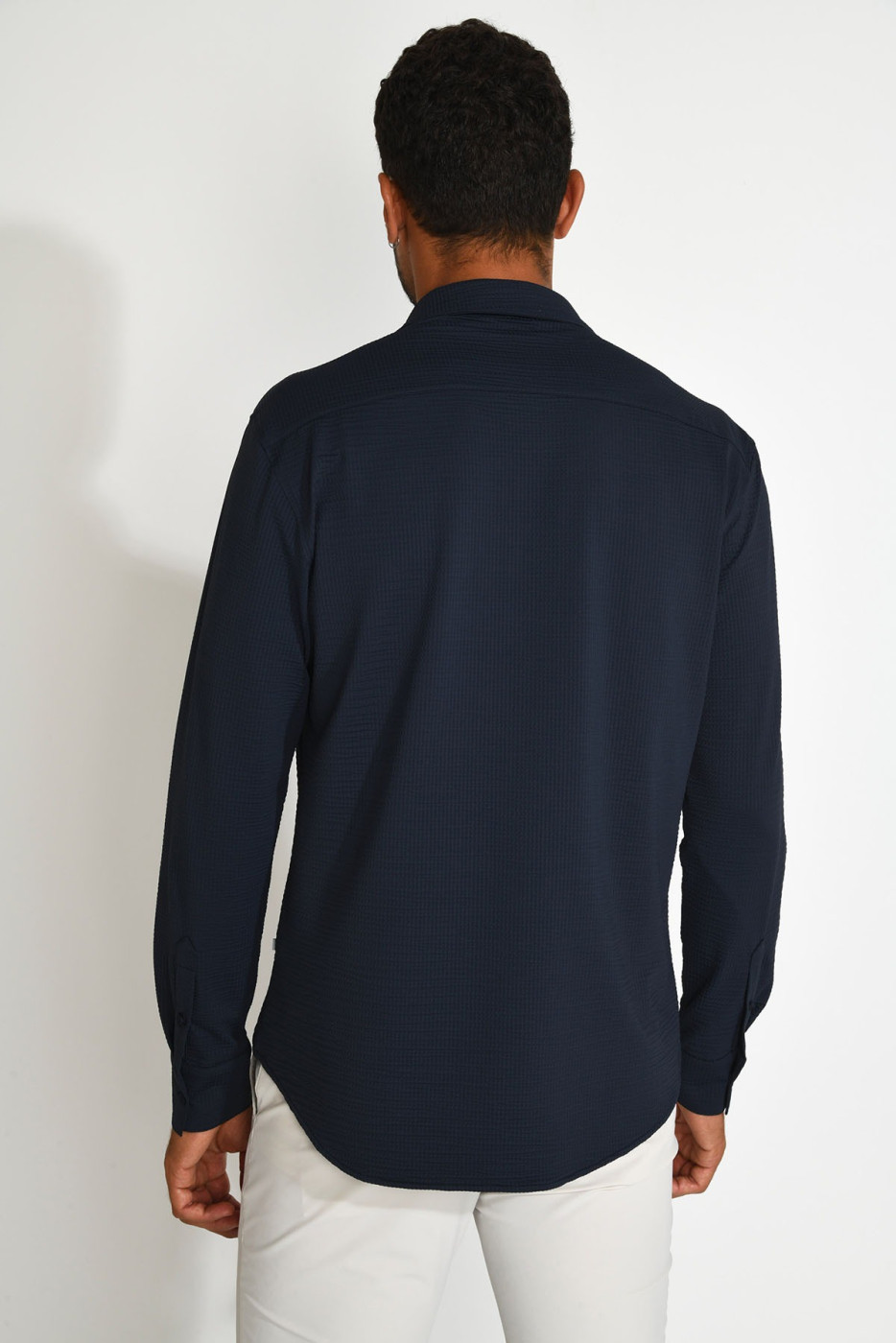 Chemise technique bleu marine JEAN TRIESTE - 7